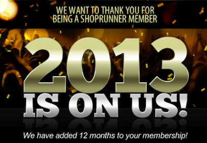 *HOT* One Year ShopRunner Membership for Existing Members (Check Your Inbox!)